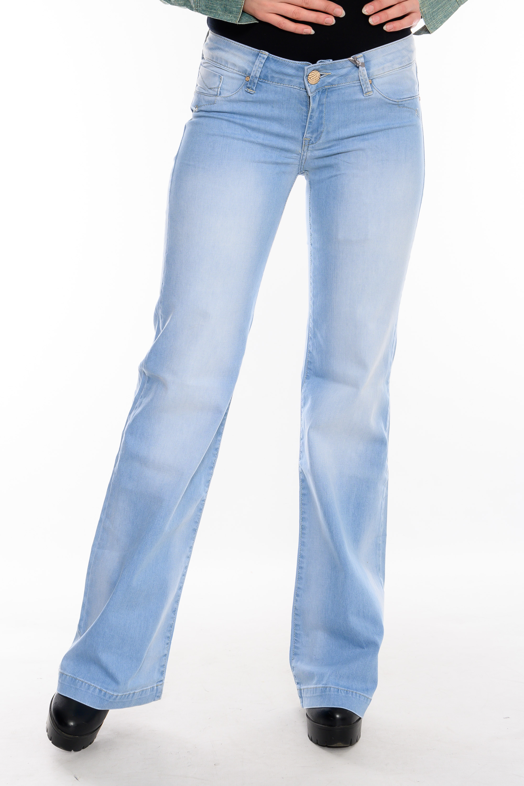 

Джинсы OMAT 9923 клеш от бедра  Голубые, Джинсы OMAT 9923 клеш от бедра 26 Голубые