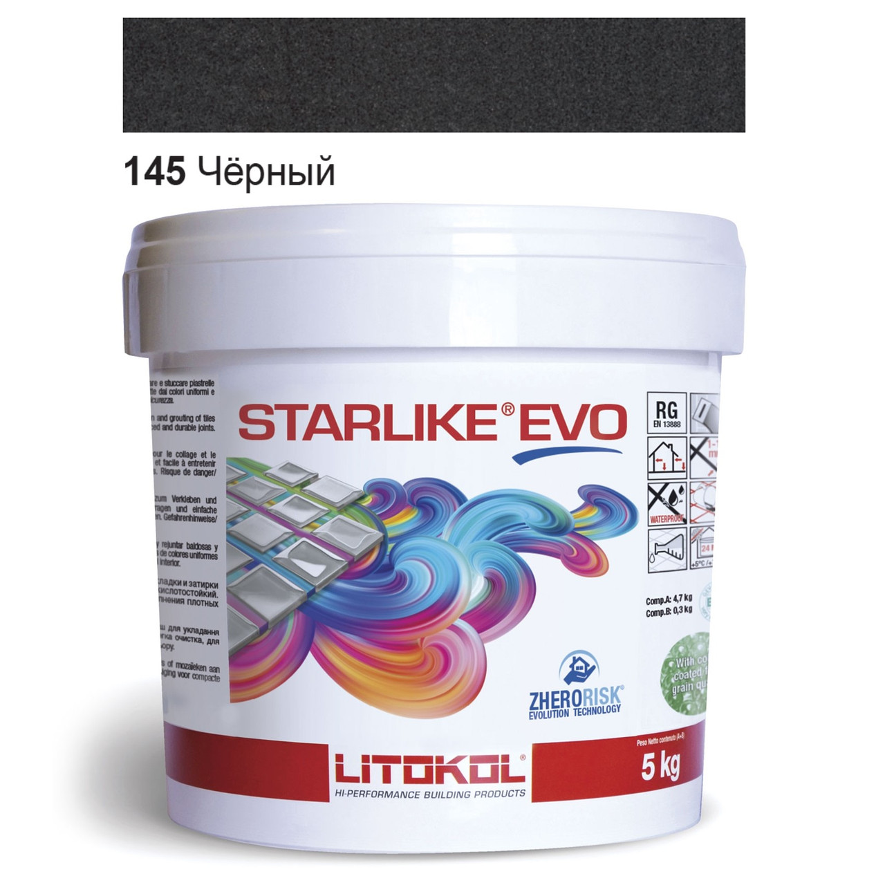 

Эпоксидная затирка Litokol Starlike EVO 145 Чёрная 5кг