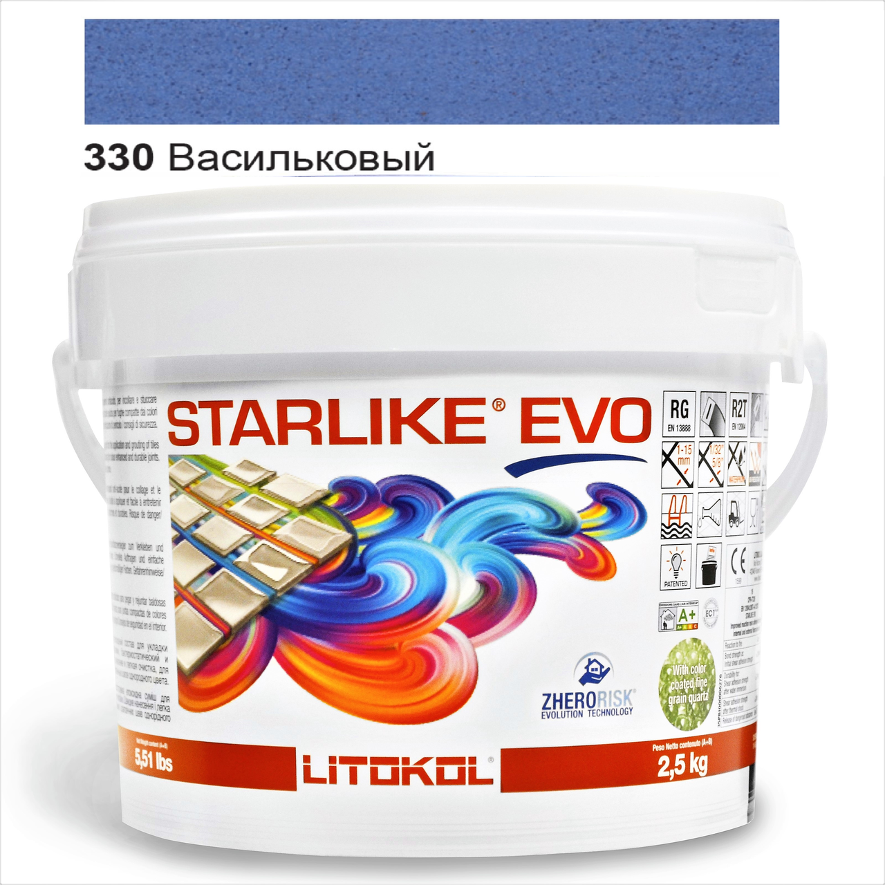 

Эпоксидная затирка Litokol Starlike EVO 330 Васильковый 2,5кг