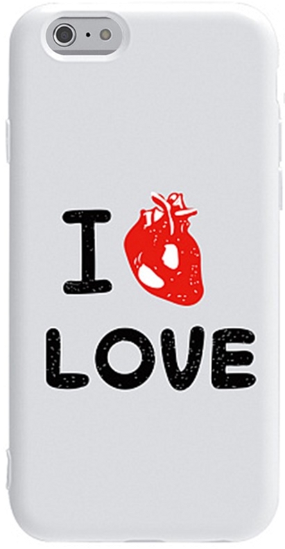

Панель TOTO Pure TPU 2mm Print Case для Apple iPhone 6/6s Love Heart White