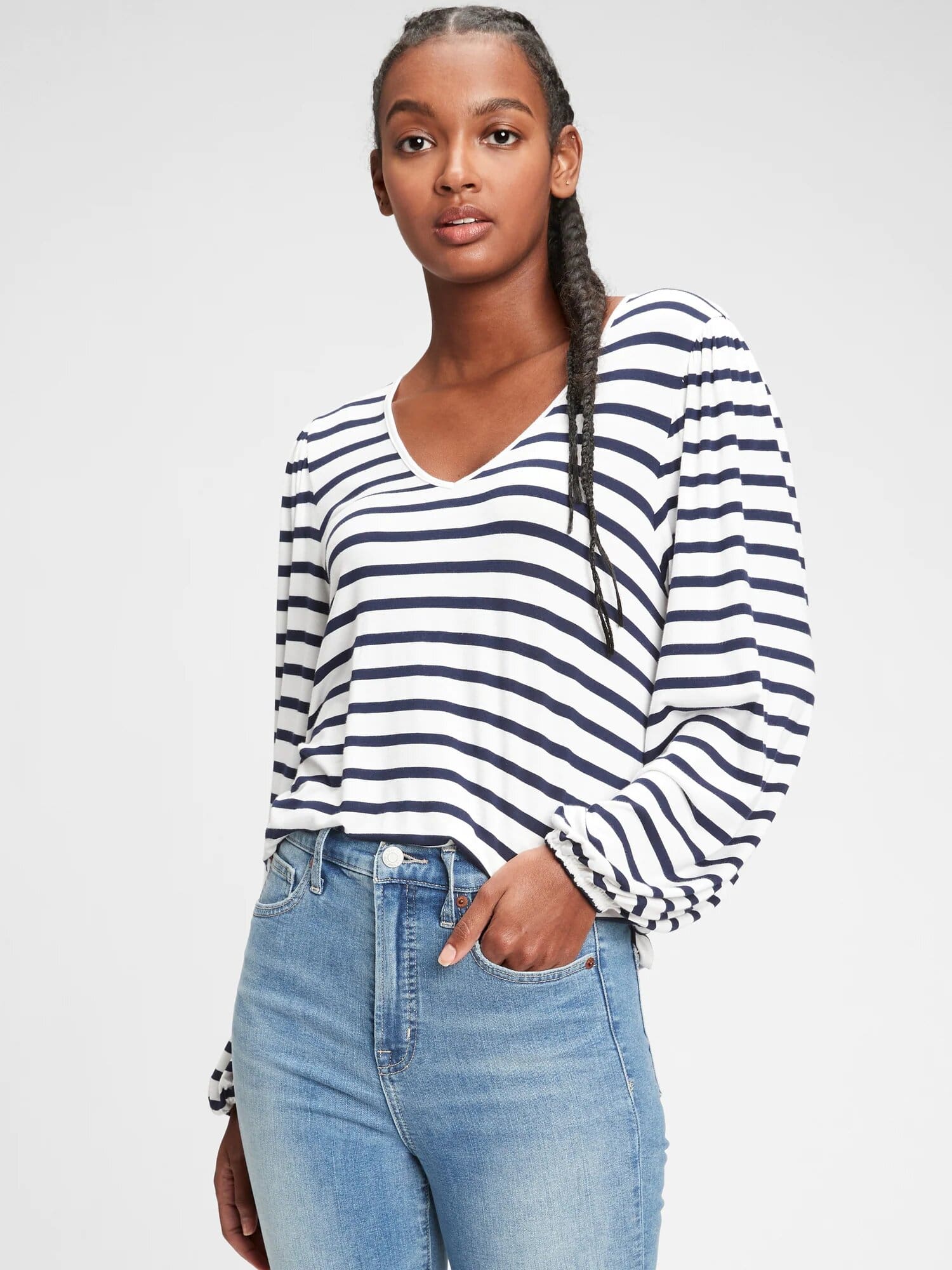 

Лонгслив GAP 852162074  Сине-белый, Лонгслив GAP 852162074 S Сине-белый