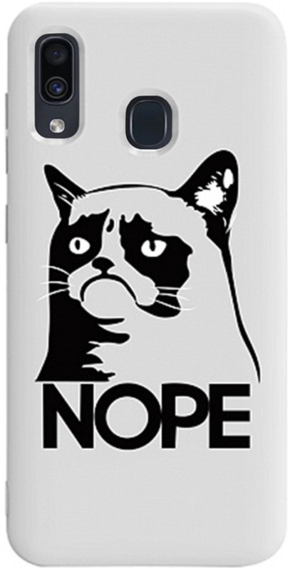 

Панель TOTO Pure TPU 2mm Print Case для Samsung Galaxy A20/A30 Cat Nope White
