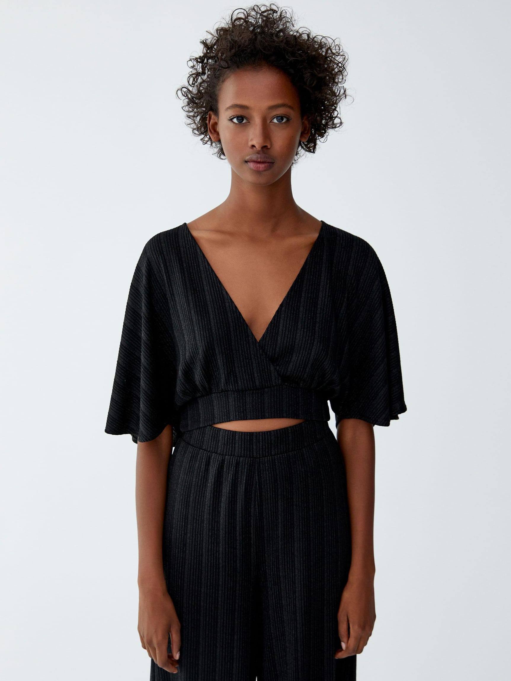 

Топ Pull & Bear 9473/322/800-ABFJ S Черный с серебристым