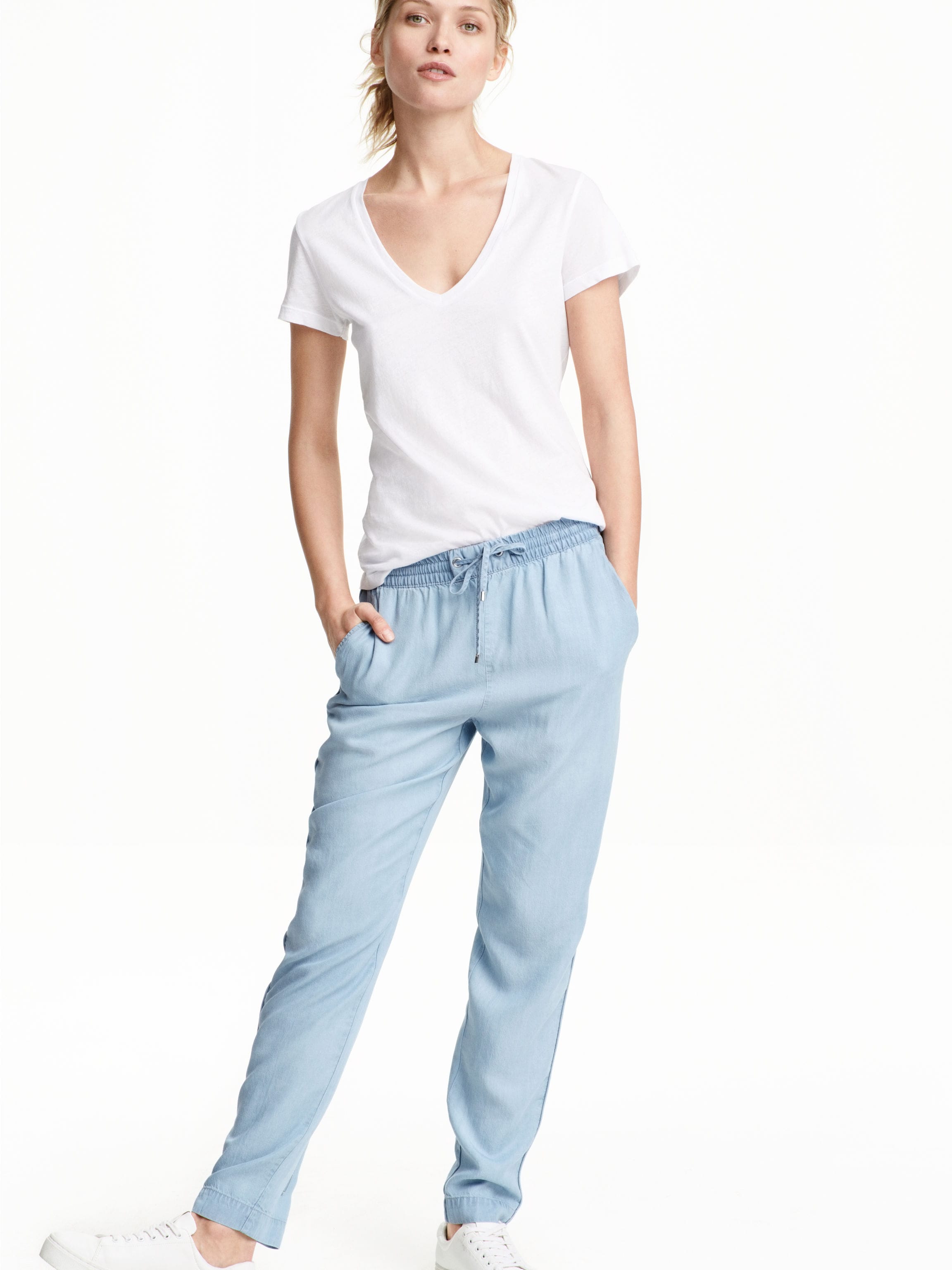 

Брюки H&M 4146884-ACWX 42 Светло-синие