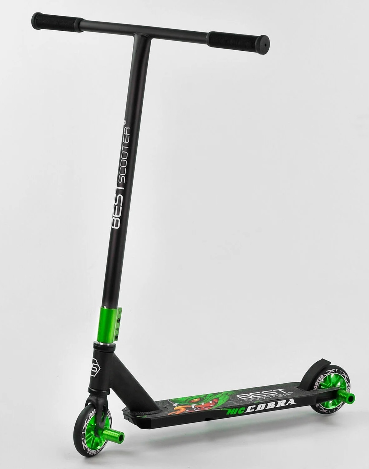

Самокат трюковый Best Scooter HIC-система, с пеги CB-00811 Black / Green (CB-00811)