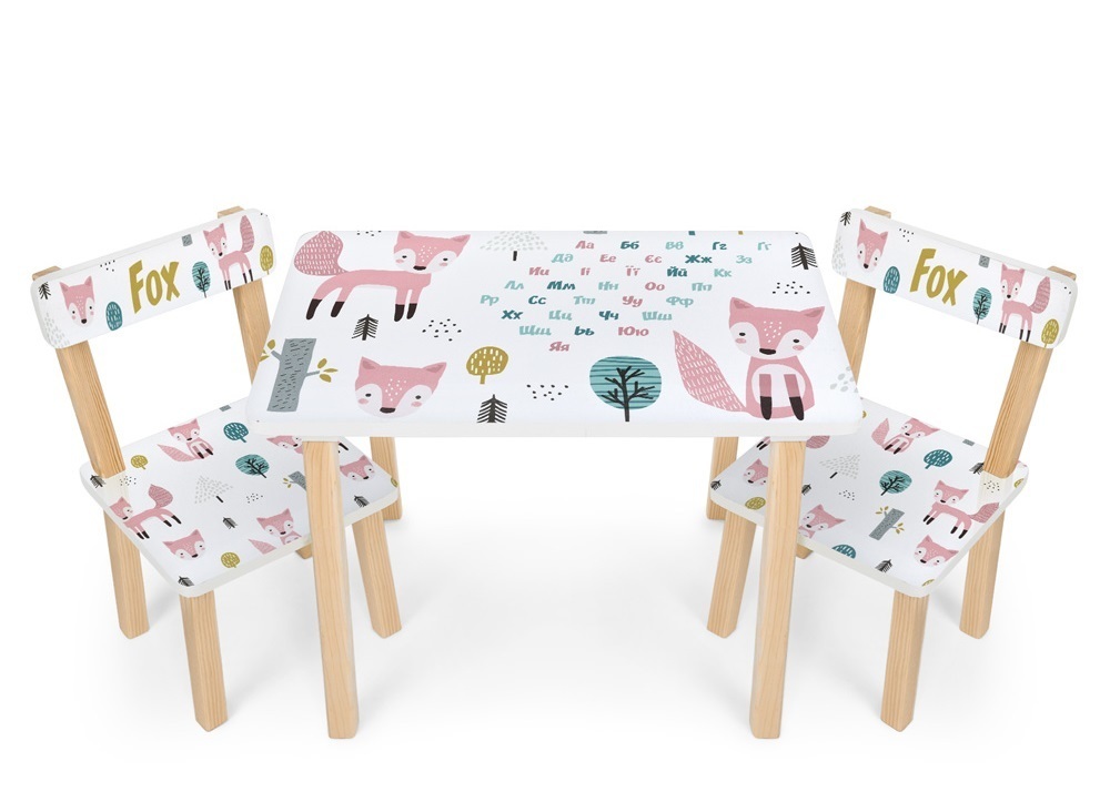 

Столик с 2-мя стульчиками Bambi Fox 501-119(UA) White / Pink (501-119(UA))