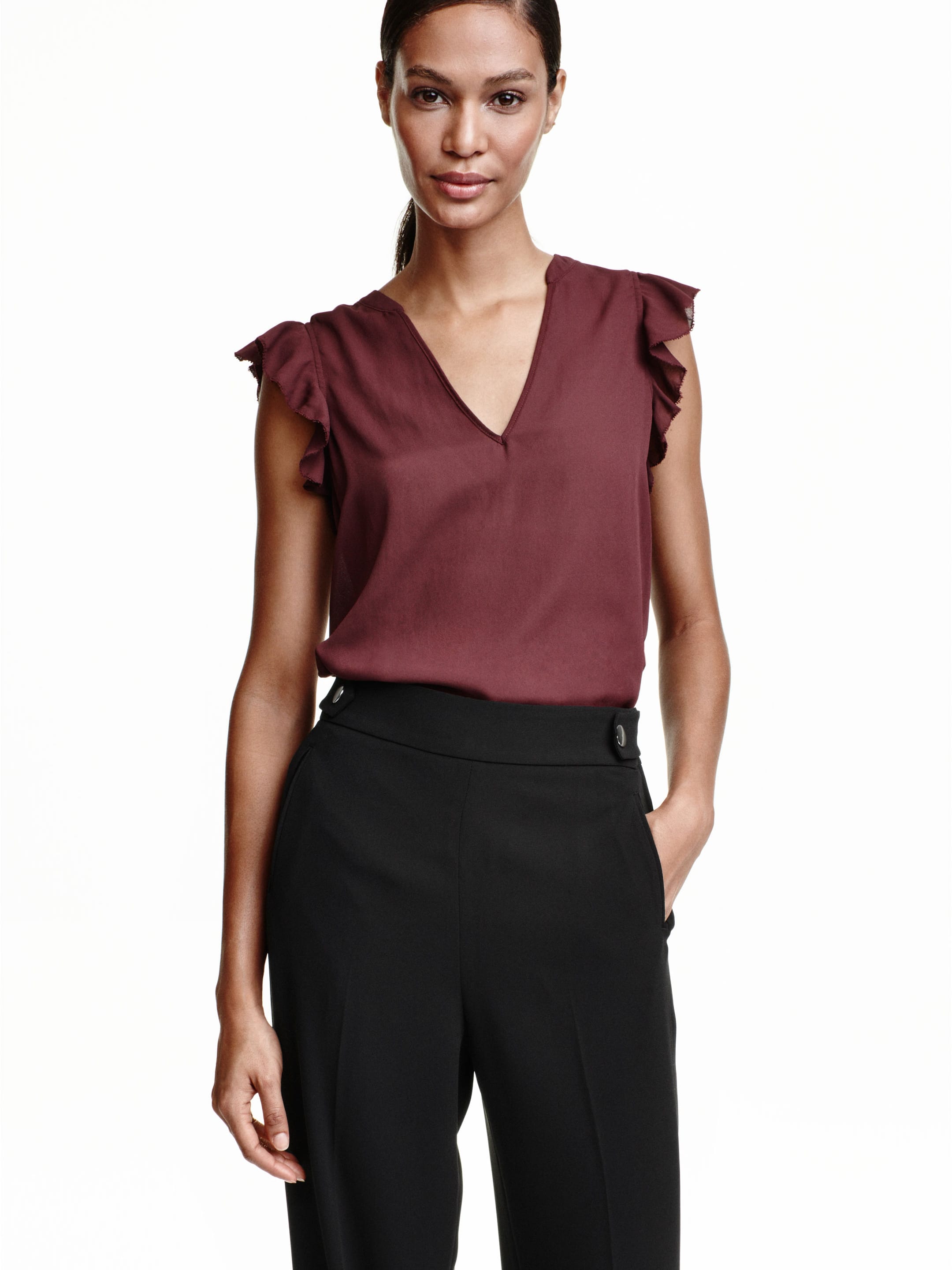 

Блузка H&M 3654964-ACUK XS Бордовая