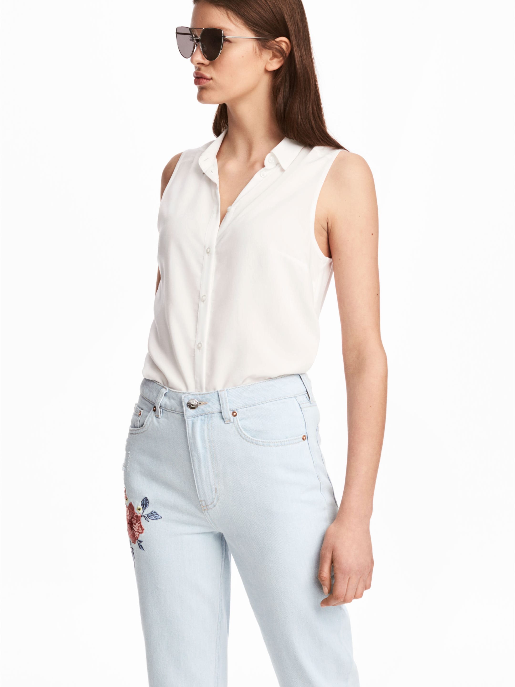 

Блузка H&M 4632905-ACTS 44 Белая