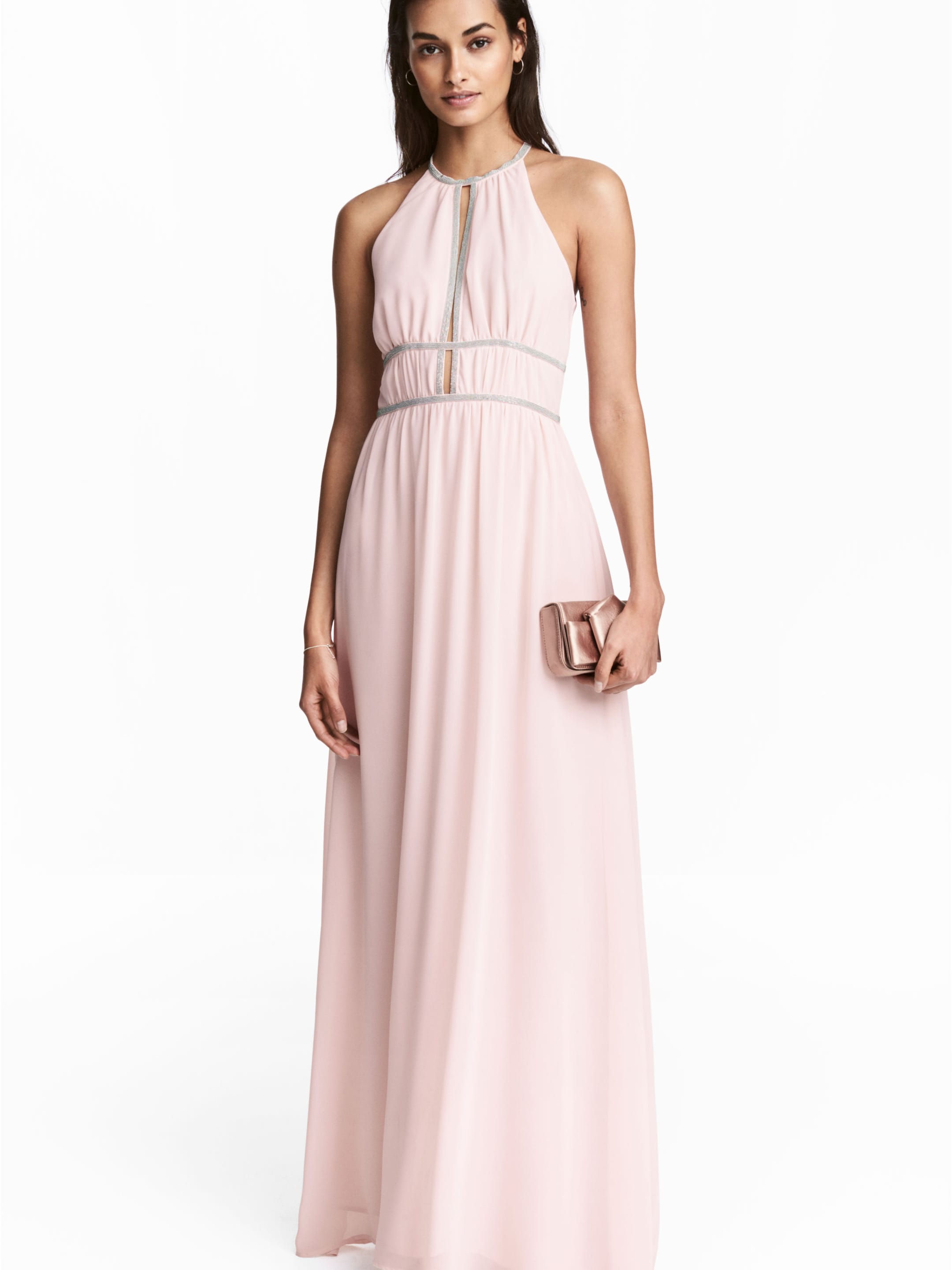 

Платье H&M 4901635-ABGD 38 Розовое с серебристым