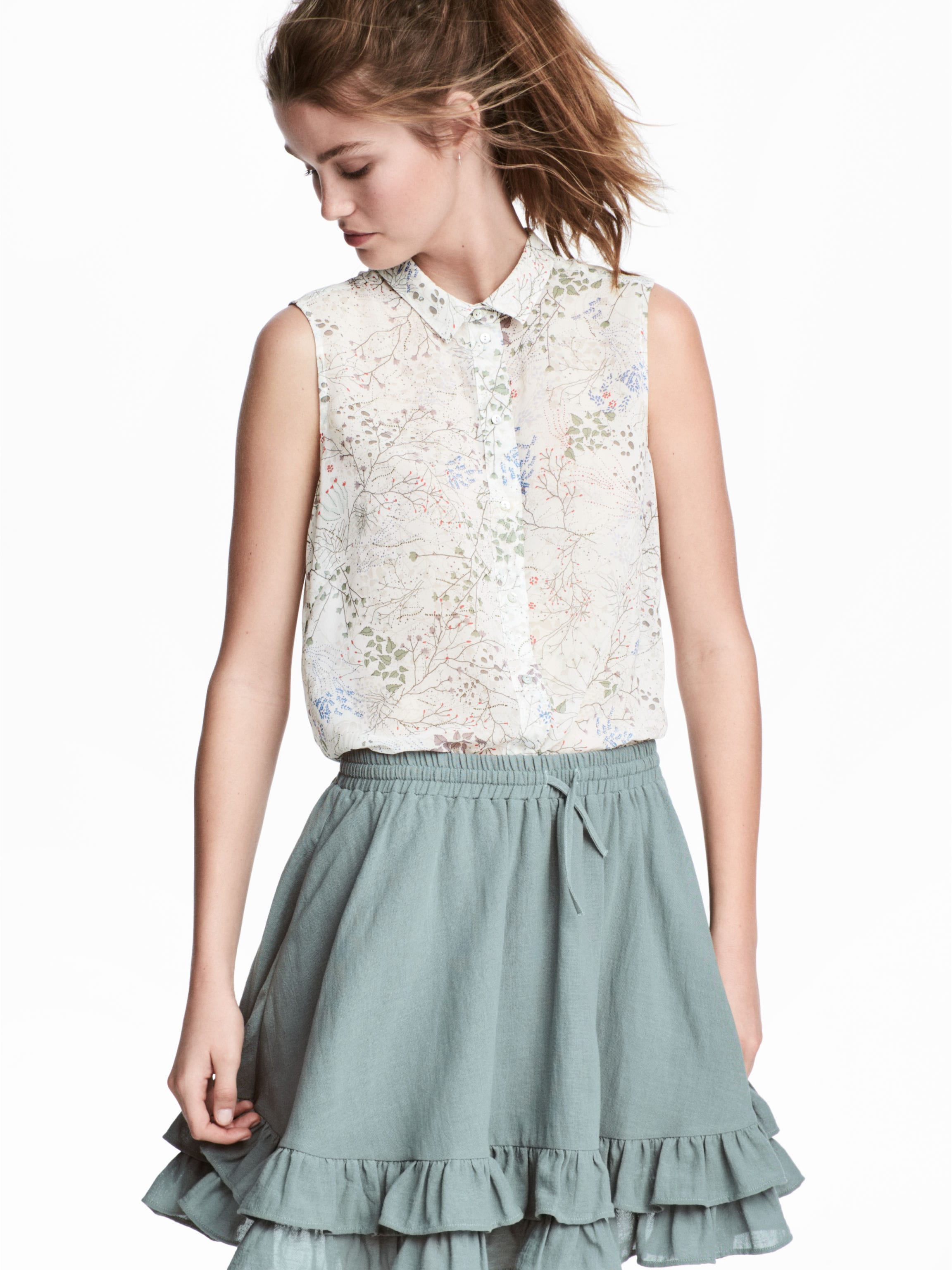 

Блузка H&M 5100146-AAPB 38 Белая