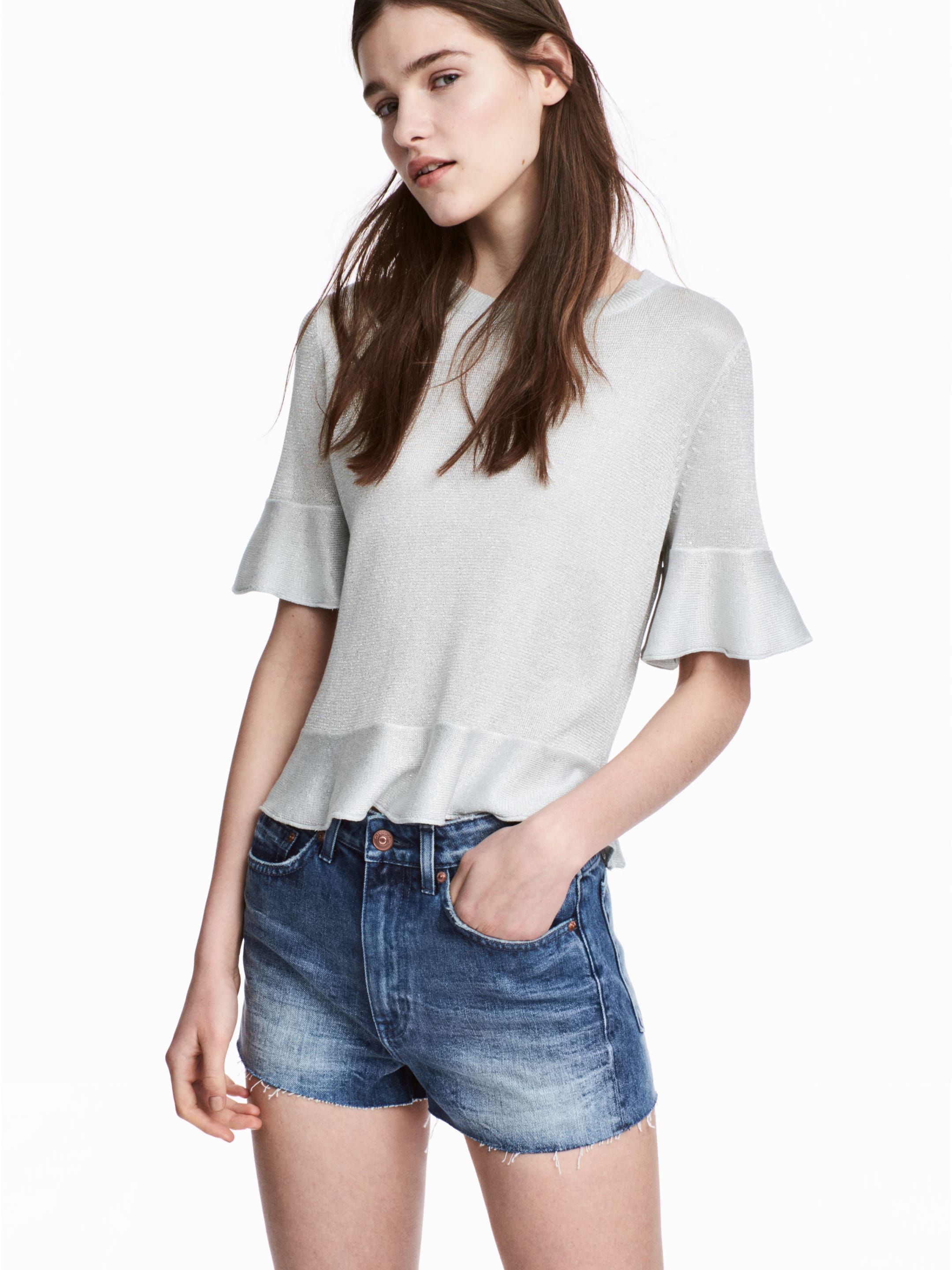 

Блузка H&M 4935825-ACXB S Серебристая