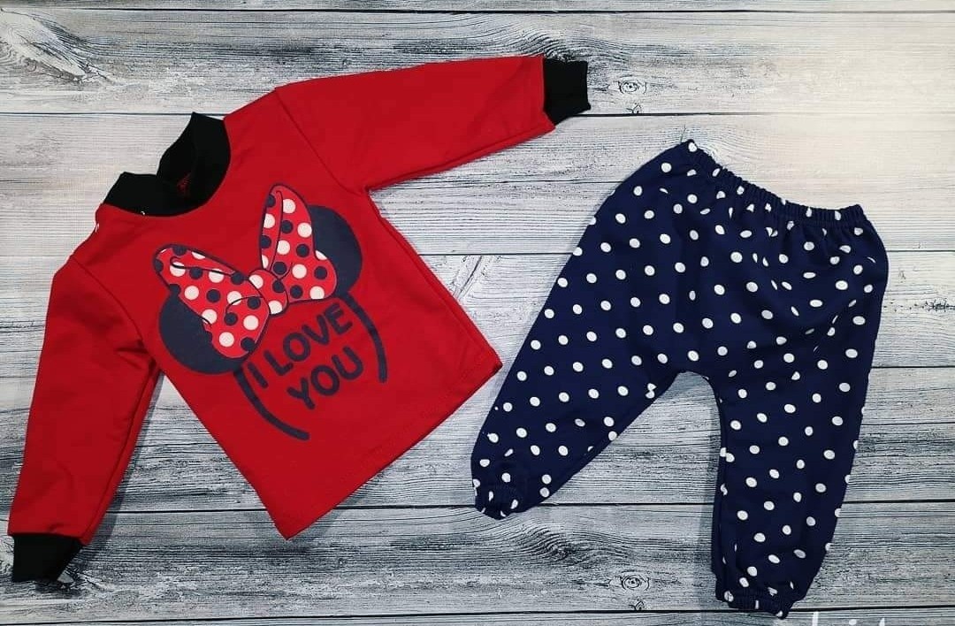 

Костюм для девочки Лули красный I Love Mickey 9мес 74см