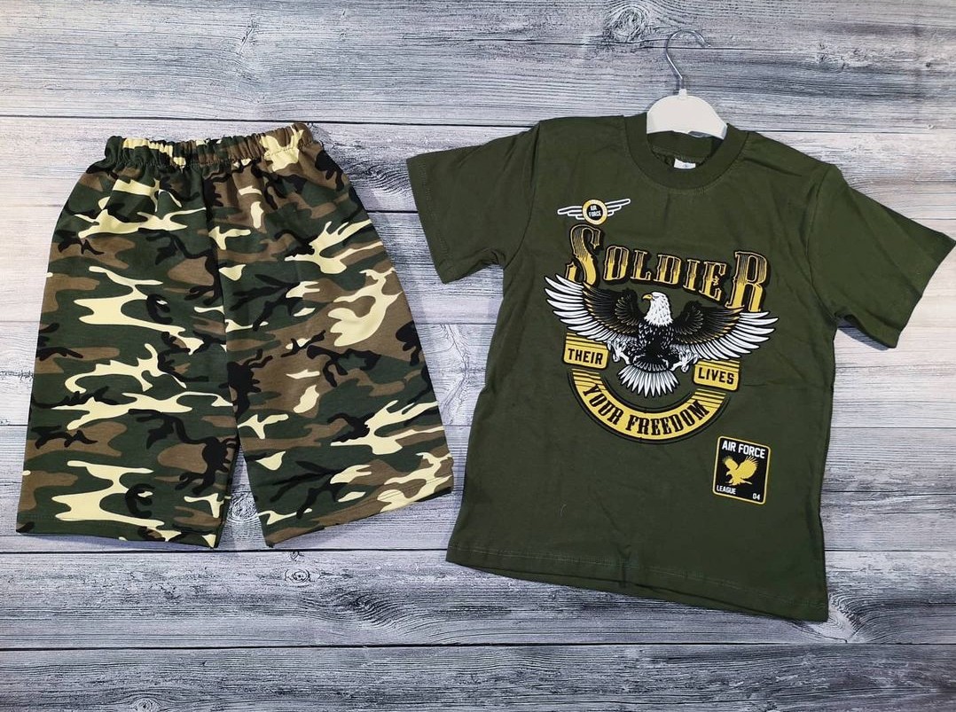 

Костюм Шорты + Футболка Yuvaci 9лет 134см Хаки