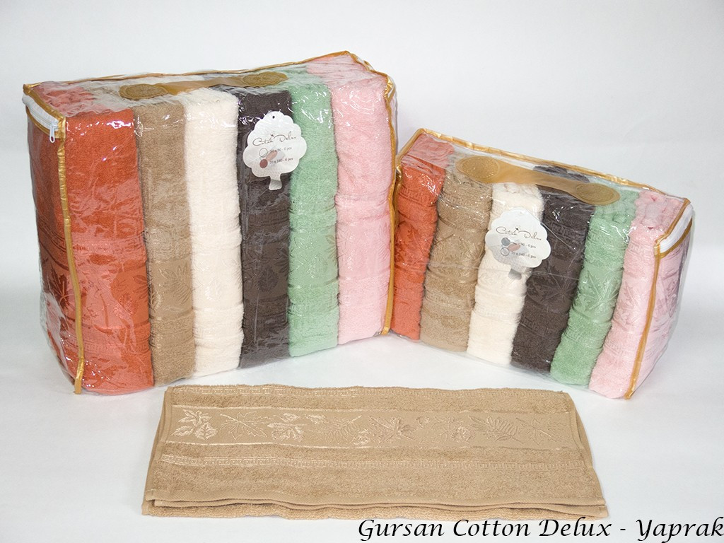 

Набор полотенец для лица Gursan Cotton 50*90 см махровые банные Yaprak 6шт