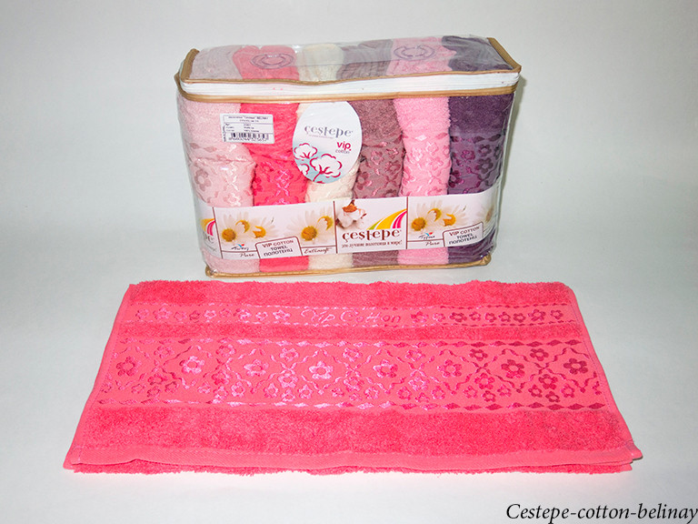 

Набор полотенец для тела Cestepe Vip Cotton 70*140 см махровые банные Belinay 6шт