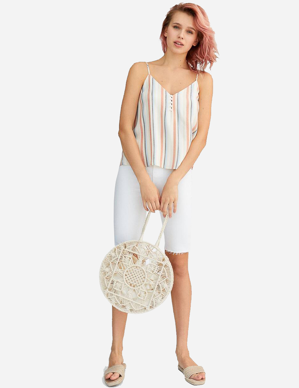 

Майка Stradivarius Ж1063931 (2050/375/430) цвет бежевый XS