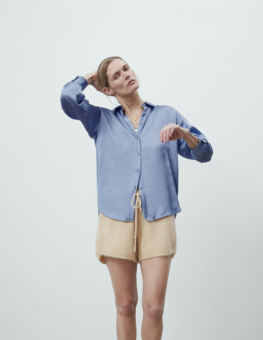 

Рубашка Zara Ж1063996 (4387/028/403) цвет голубой L