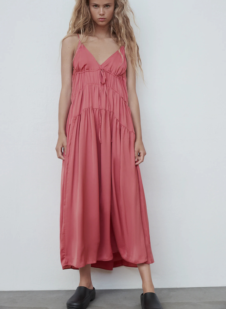 

Платье Zara Ж1059795 (7521/300/647) цвет розовый M/L
