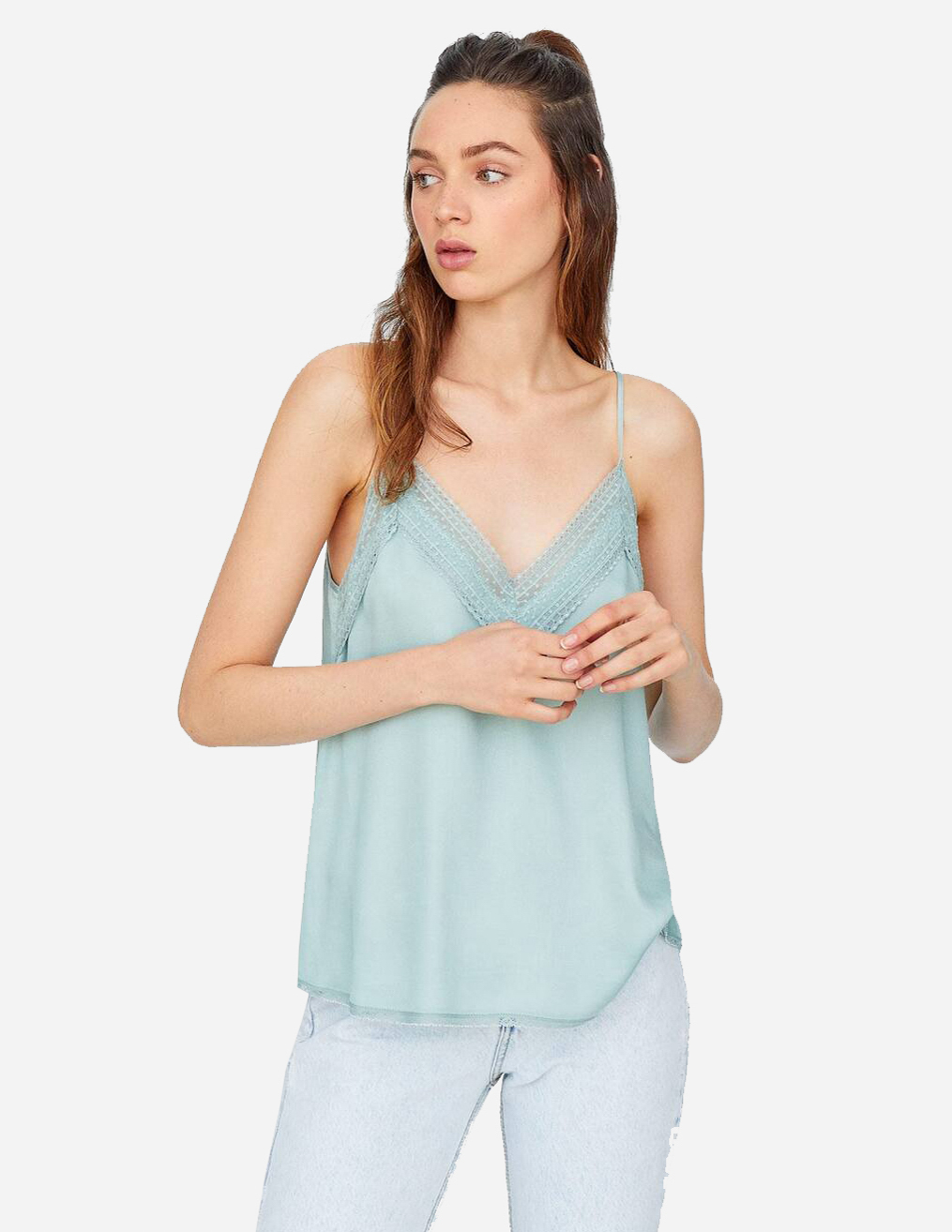 

Майка Stradivarius Ж1063861 (2002/627/506) цвет зеленый L