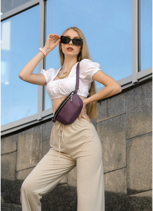 

Сумка на пояс бананка Sambag Polo SQO фиолетовая