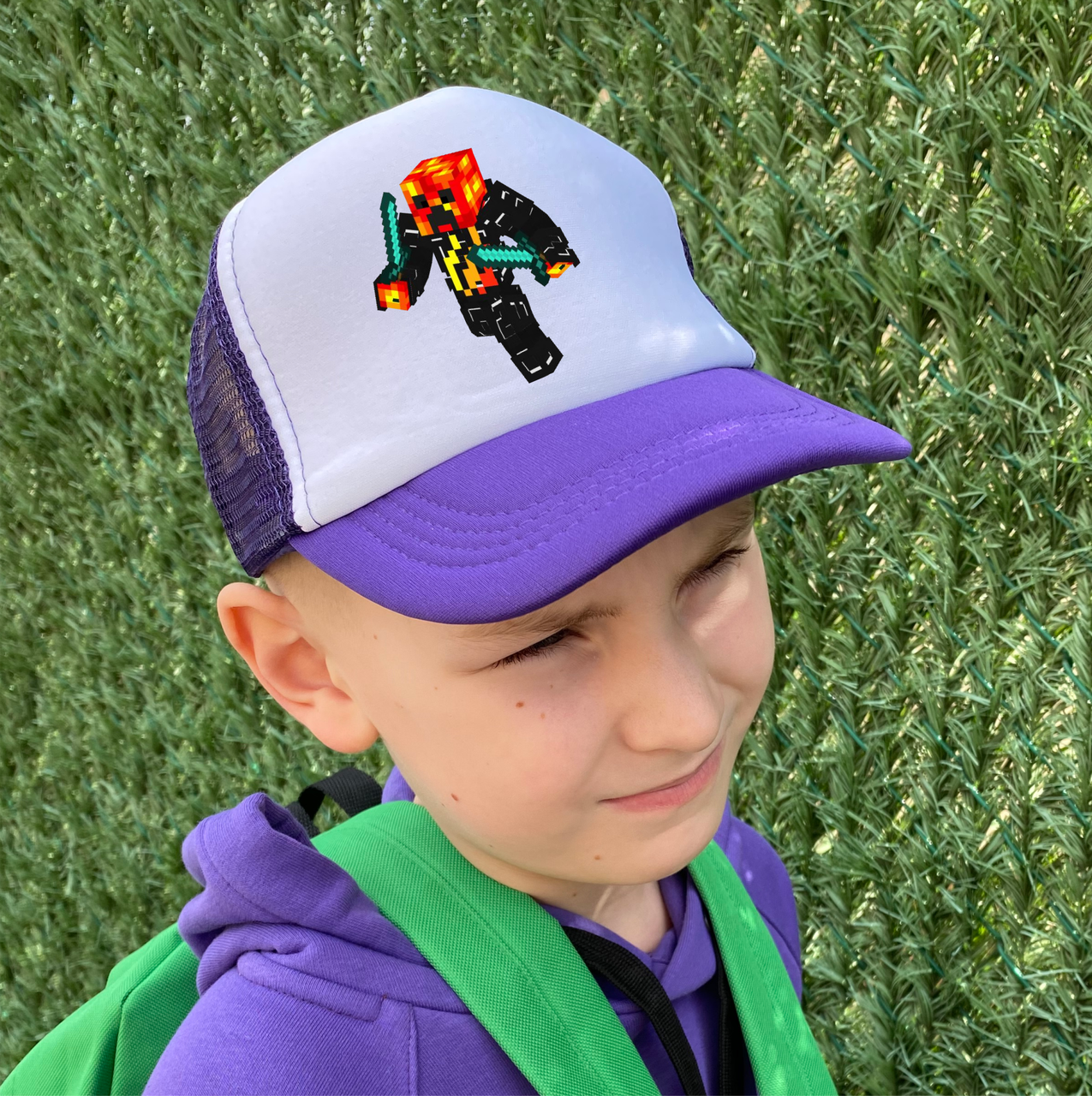 

Тракер Кепка Майнкрафт Minecraft Синяя
