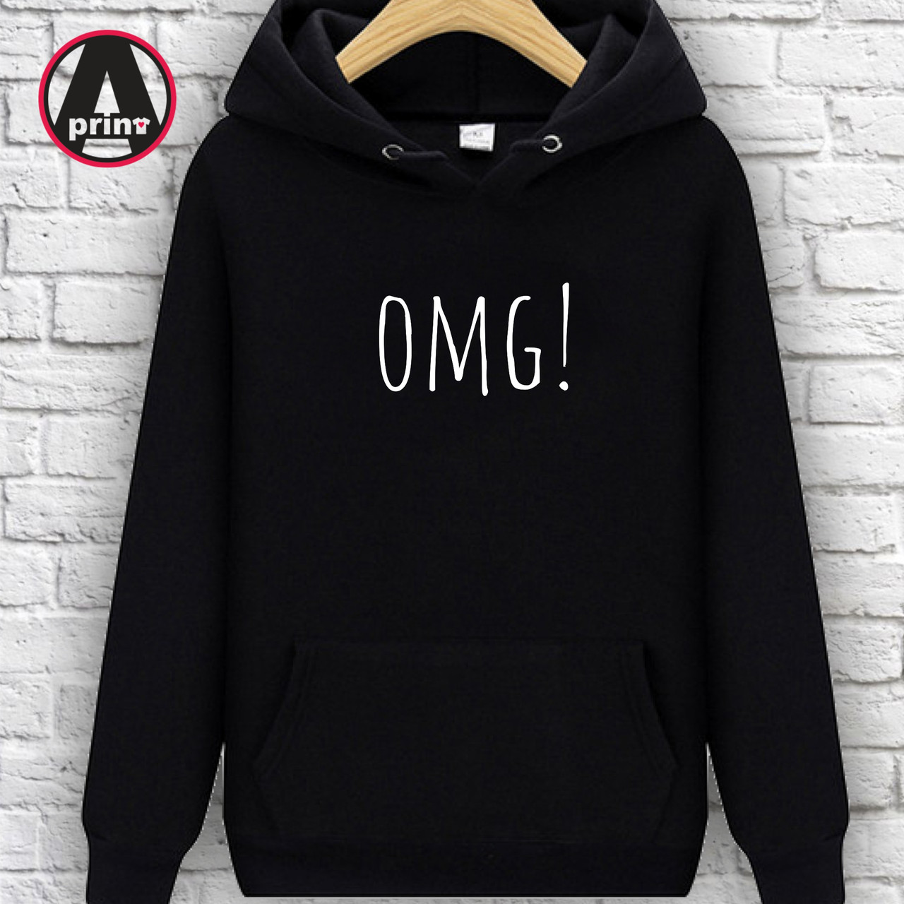 

Худи с принтом "omg, Худи с принтом "omg!" L