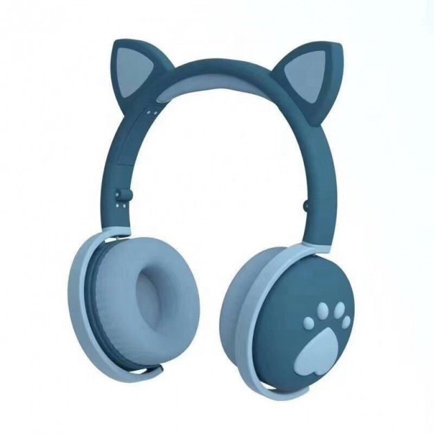 

Беспроводные наушники CAT EAR ВК1 детские Синие с LED подсветкой и ушками