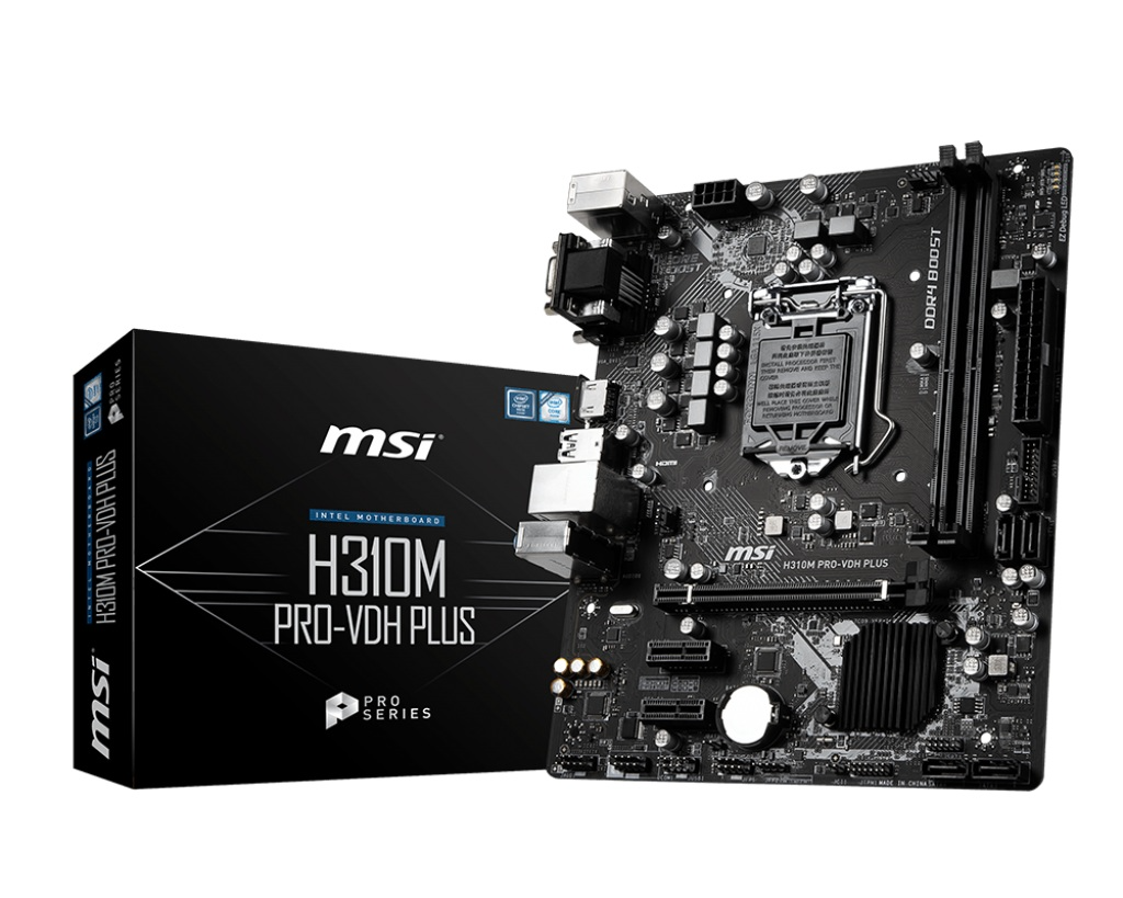 

Материнская плата MSI H310M PRO-VDH PLUS (s1151, Intel H310, PCI-Ex16)