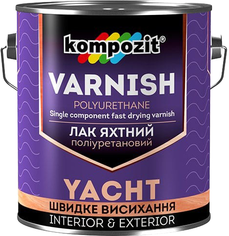 

Лак яхтный полиуретановый Kompozit Шелковисто-матовый 2.5 л (4823044500154)