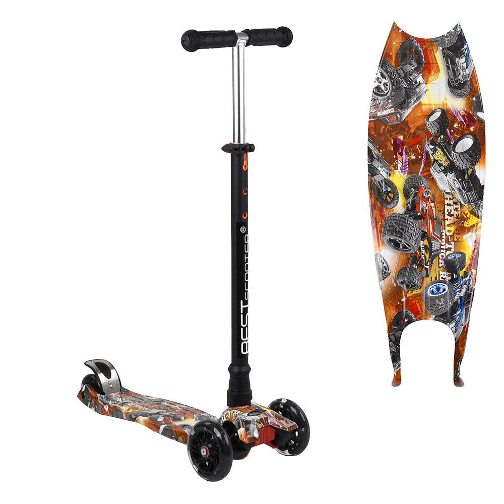 

Самокат трехколесный MAXI Best Scooter 779-1537 Черный с коричневым (gr_016981)