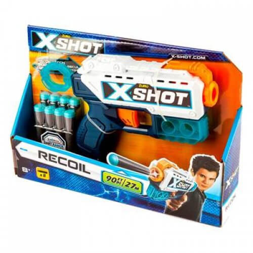 

Скорострельный бластер X-Shot EXCEL «Recoil» с 8 патронами 36184Z A-Toys (36184Z)