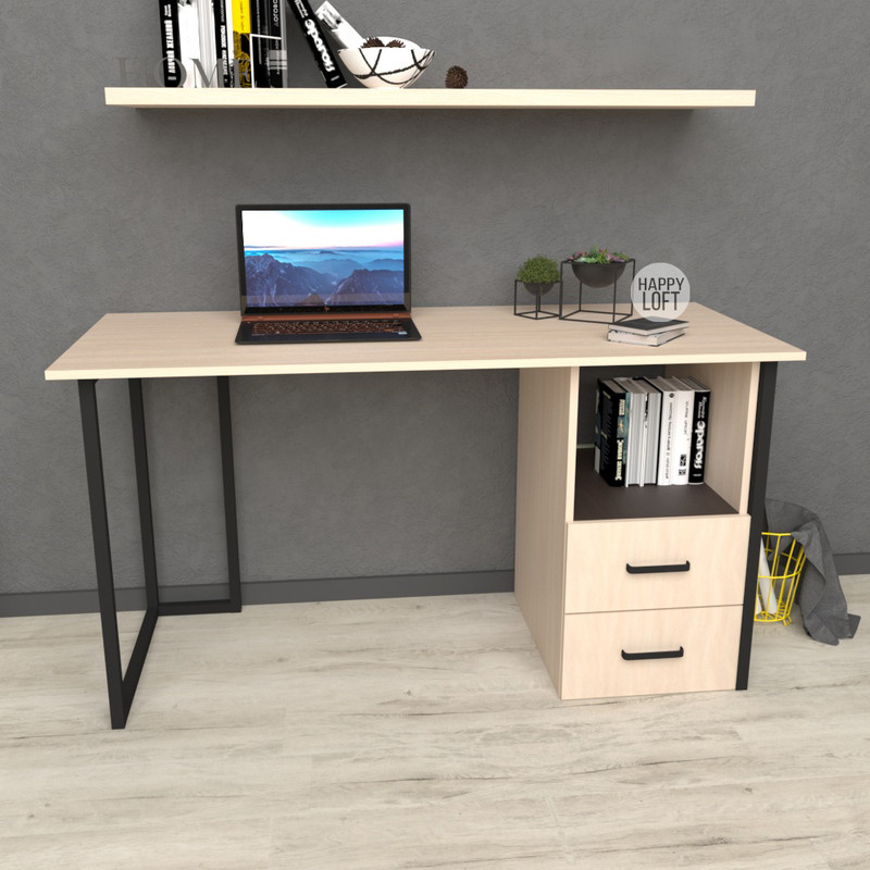 

Компьютерный стол LoftMLT S108 75x140x60 ЛДСП Дуб Молочный 16мм