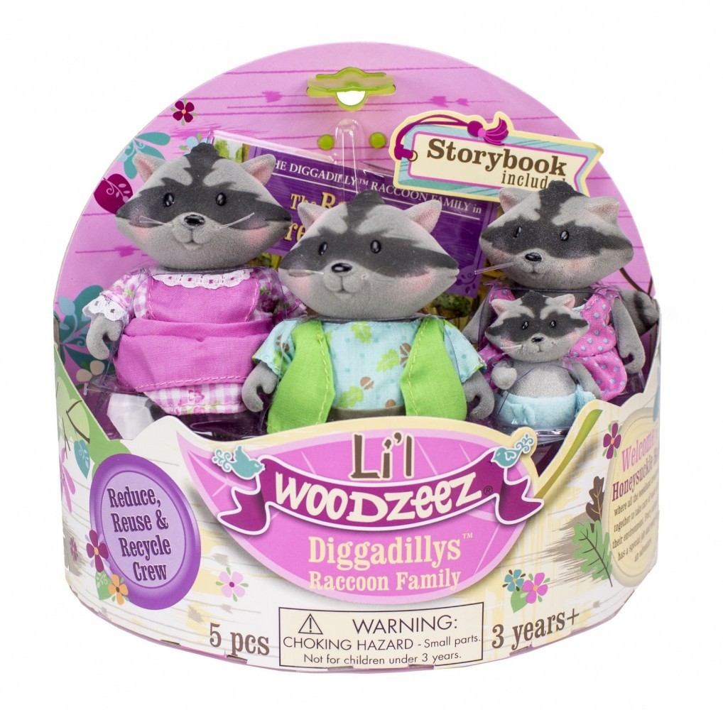 

Набор фигурок Lil Woodzeez Семья Енотов (6004M)
