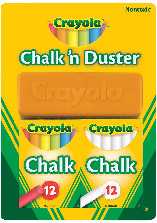 

Набор мела Crayola 24 шт с щеткой для стирания (256418.012) (5010065982680)
