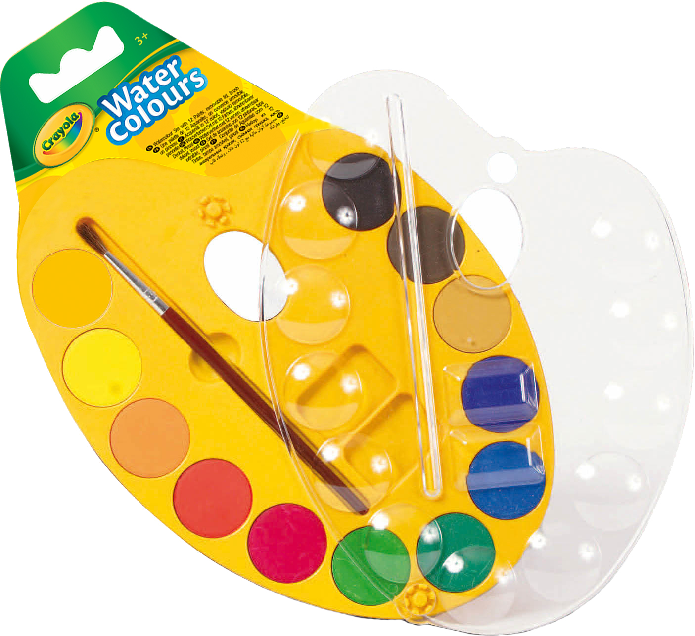 

Палитра акварельных красок Crayola 12 шт с кисточкой (256454.024) (0071662084349)