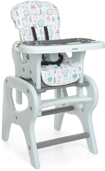 

Стульчик для кормления Bambi M 0816 Flowers Grey (M 0816 flowers grey)