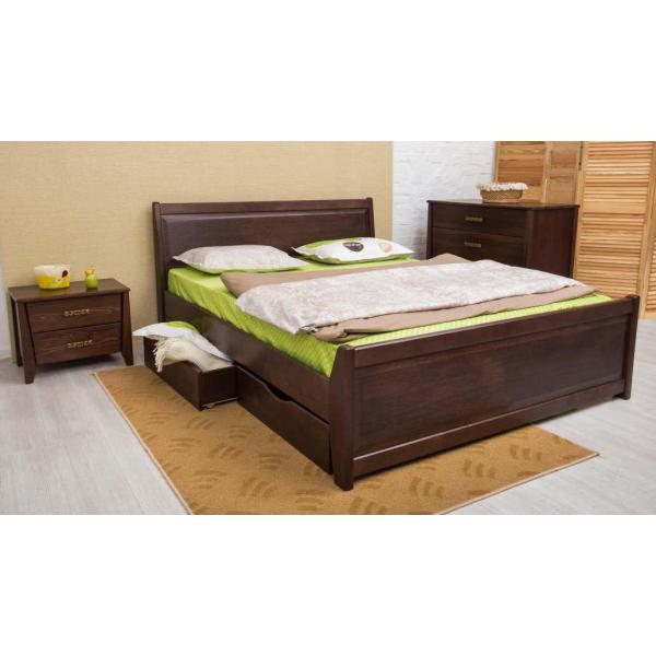 

Кровать Олимп Сити с четырьмя ящиками с филенкой 180x200 Венге