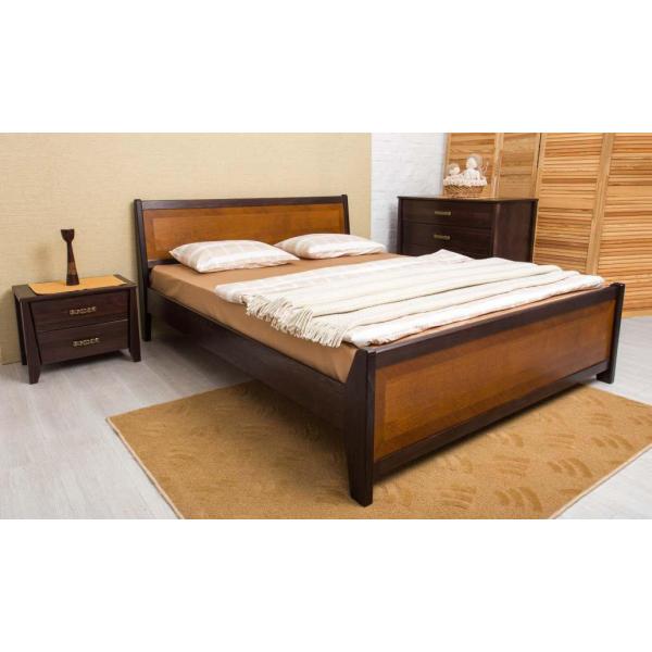 

Кровать Олимп Сити с интарсией 120x200 Венге + Орех