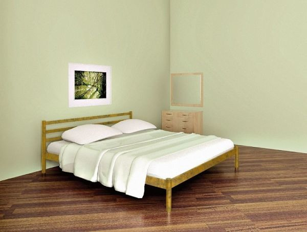 

Кровать Fly-1 Метакам Шагрень золото 80х190