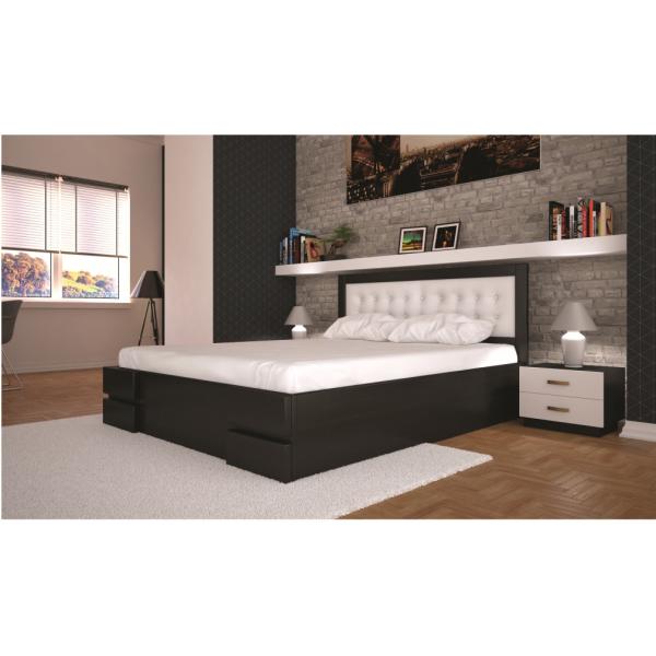 

Кровать ТИС КАРМЕН 180*190 бук Лак Венге + Мадрас белый