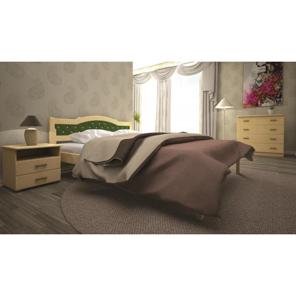 

Кровать ТИС ЮЛИЯ 2 140*200 бук Лак лак + Кожзам зеленый