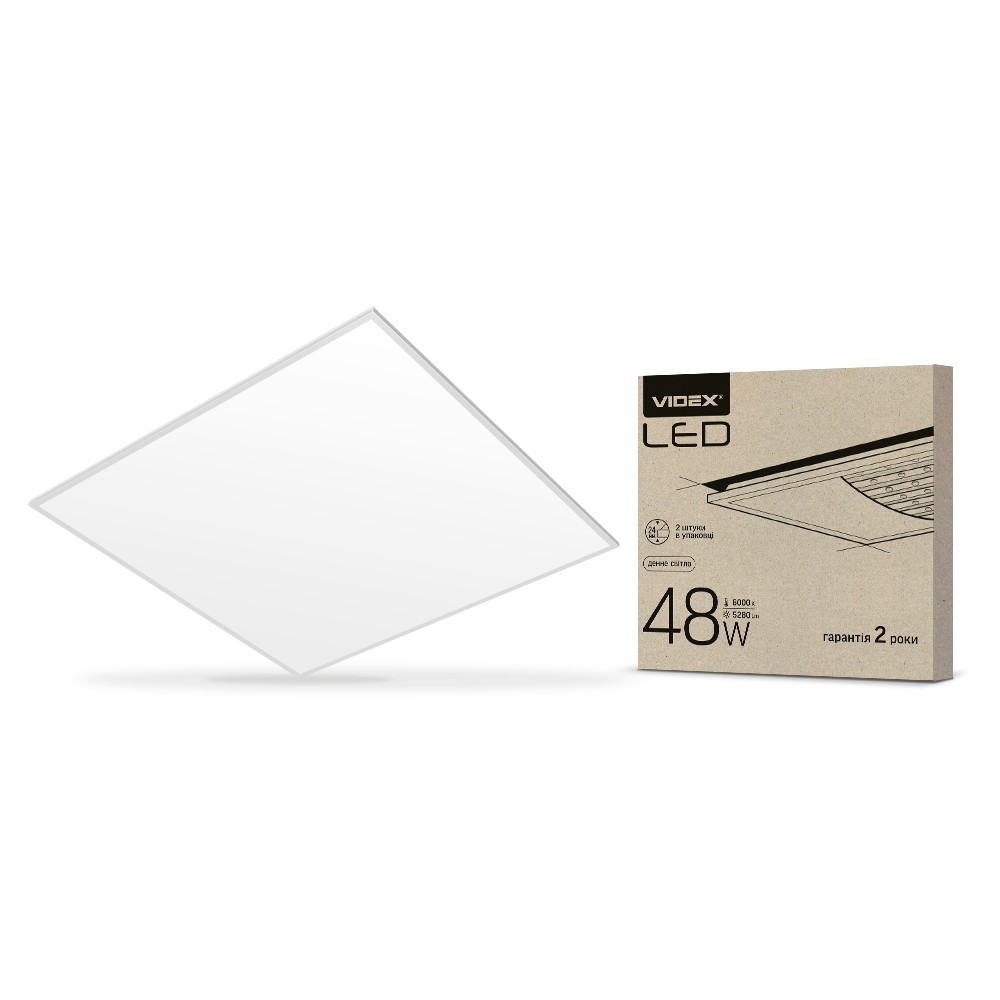 

LED панель VIDEX 48W 6000K матовая