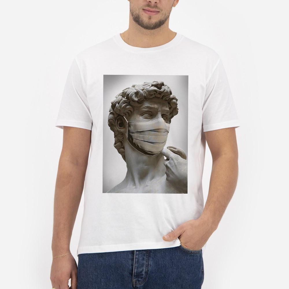 

Футболка Fanbolka Давид в маске XXXL Белая