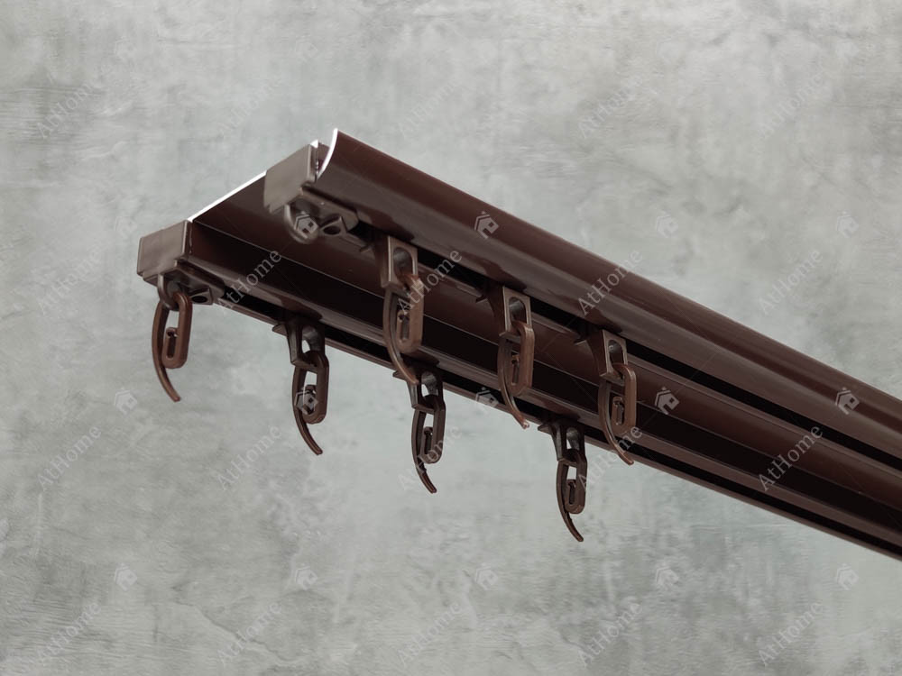 

Потолочный карниз Quadrum DS двойной усиленный алюминиевый 510 см Коричневый