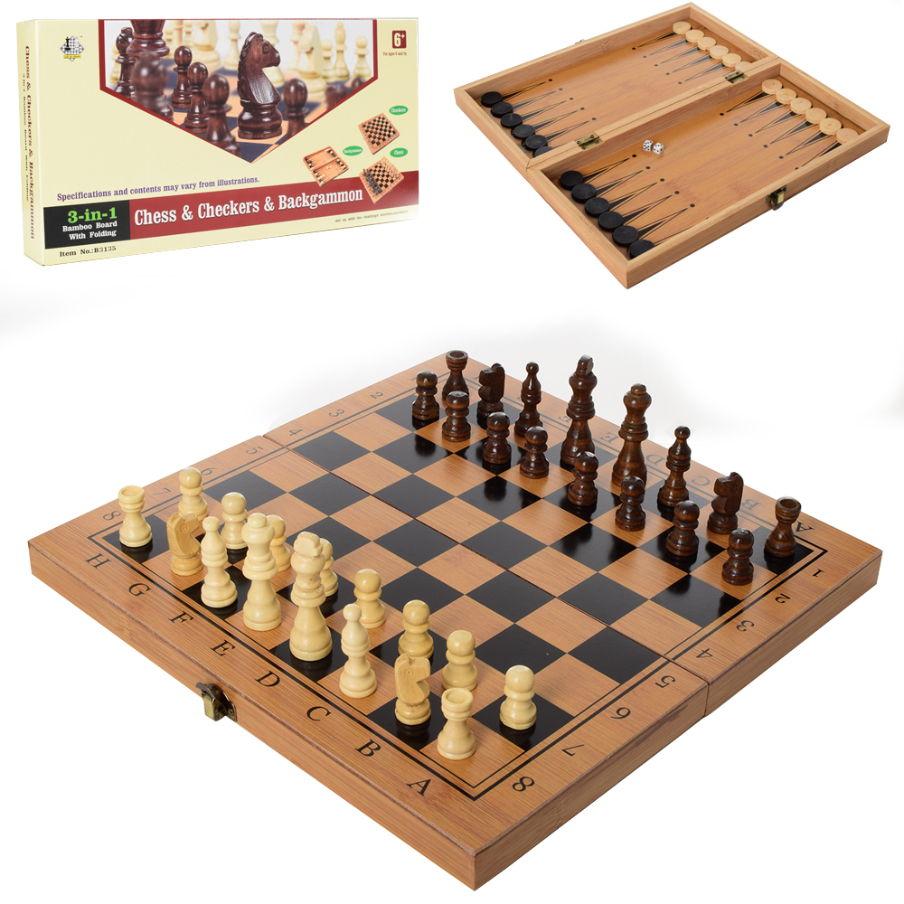 

Набор настольных игр 3в1 Шахматы, Шашки, Нарды Hao De Li Chess