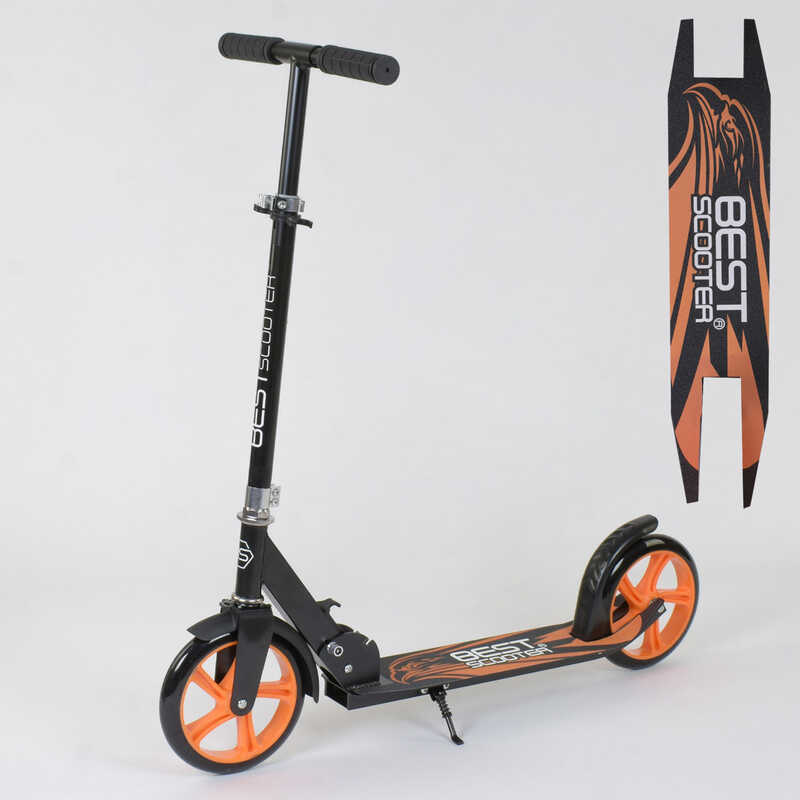 

Самокат Best Scooter 18144 черно-оранжевый, колеса PU - 20 см