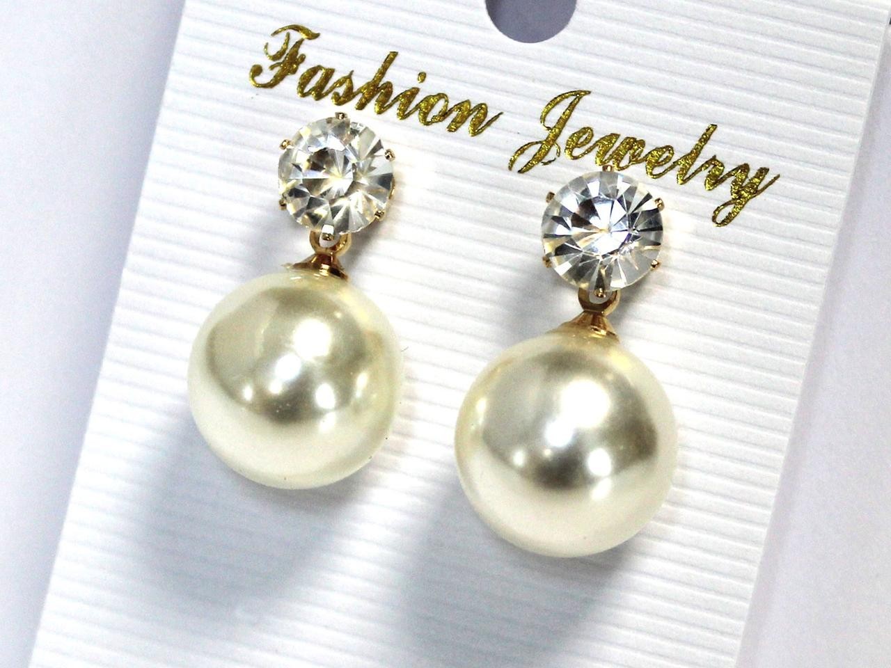 

Серьги-пусеты Fashion Jewelry Жемчуг под золото (SRK-1-38)
