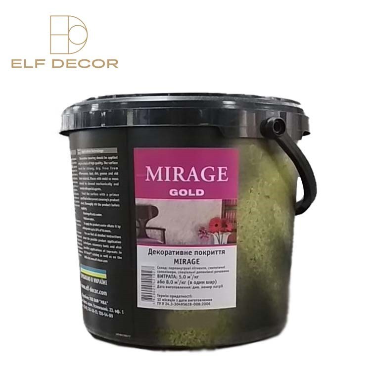 

Бархатная текстура поверхности с золотым отблеском Elf MIRAGE Gold 1 кг