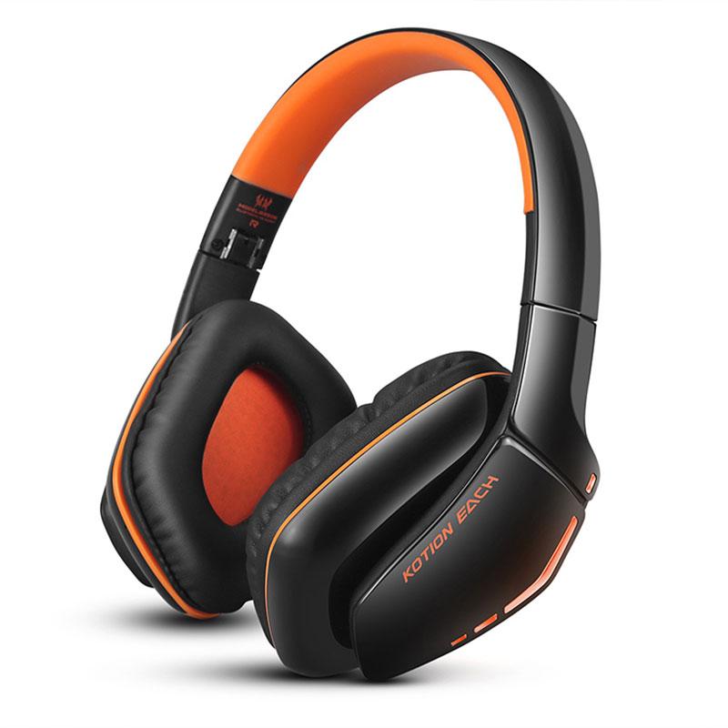 

Беспроводные игровые наушники Bluetooth гарнитура KOTION EACH B3506 Black/Orange со складной конструкцией (B3506O)