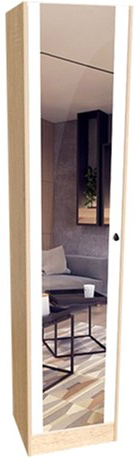 

Шкаф-стеллаж DC Aida Дуб Сонома/ Белый Аляска (зеркало)